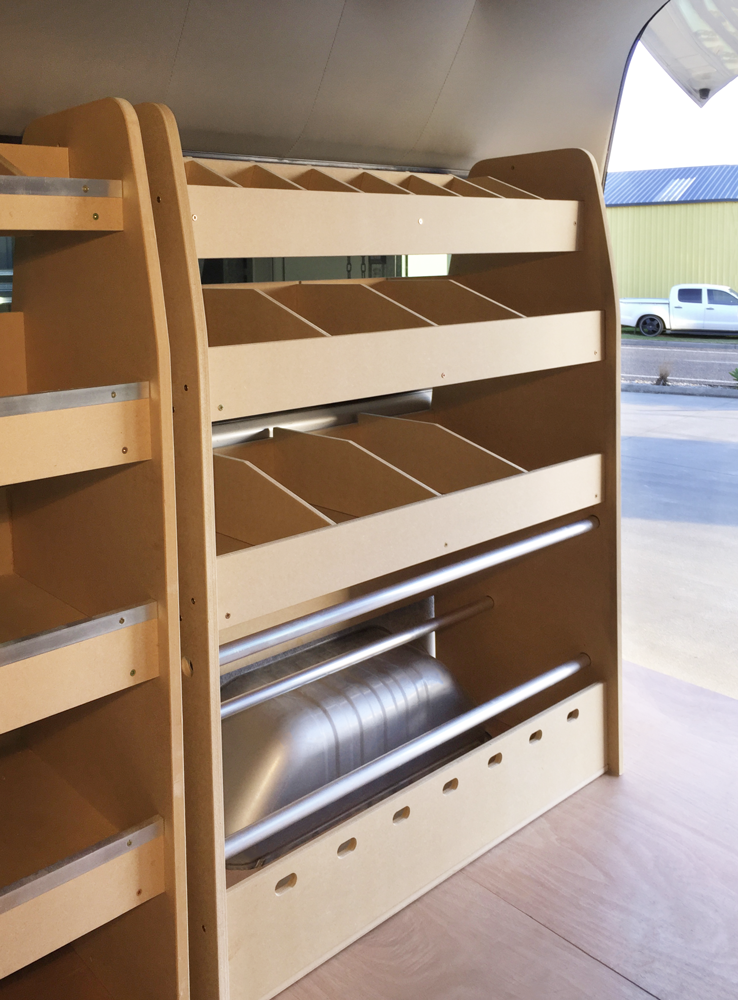 Sparky Van Shelves